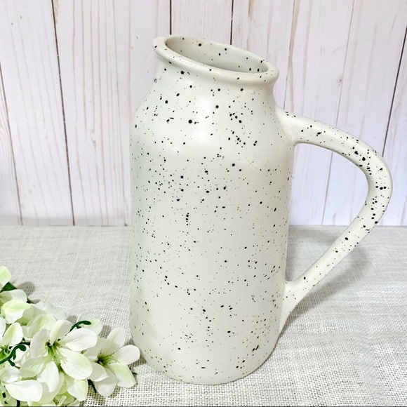 Threshold Other - Threshold White Speckled Glaze Vase / Watering Can
